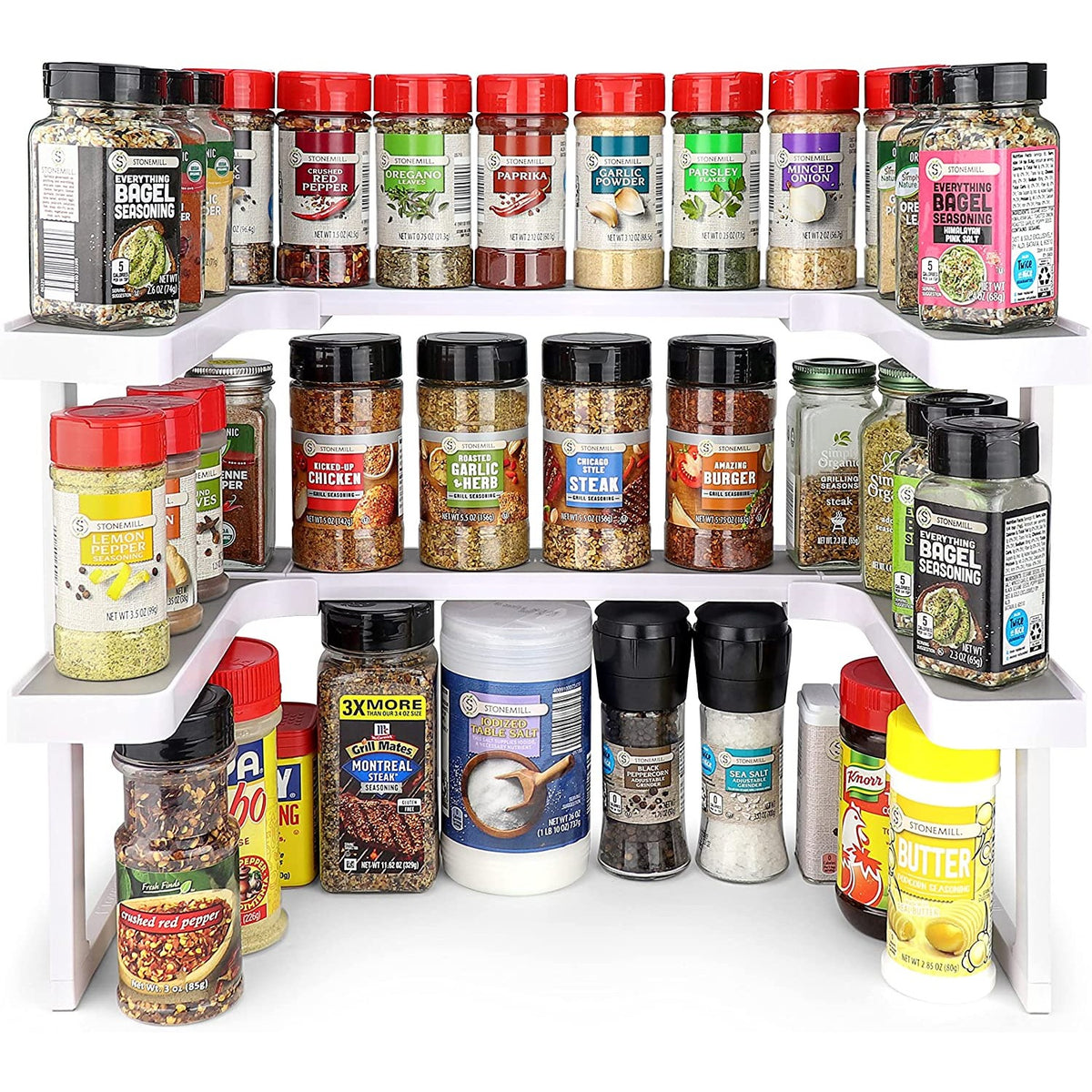 Gourmet Spices Rack Keep your spices organised and easy to find with this expandable spice ...