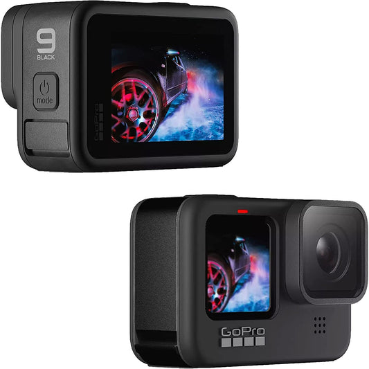 Front and back views of a GoPro Hero 9.