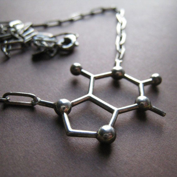 Caffeine Molecule Necklace - OddGifts.com