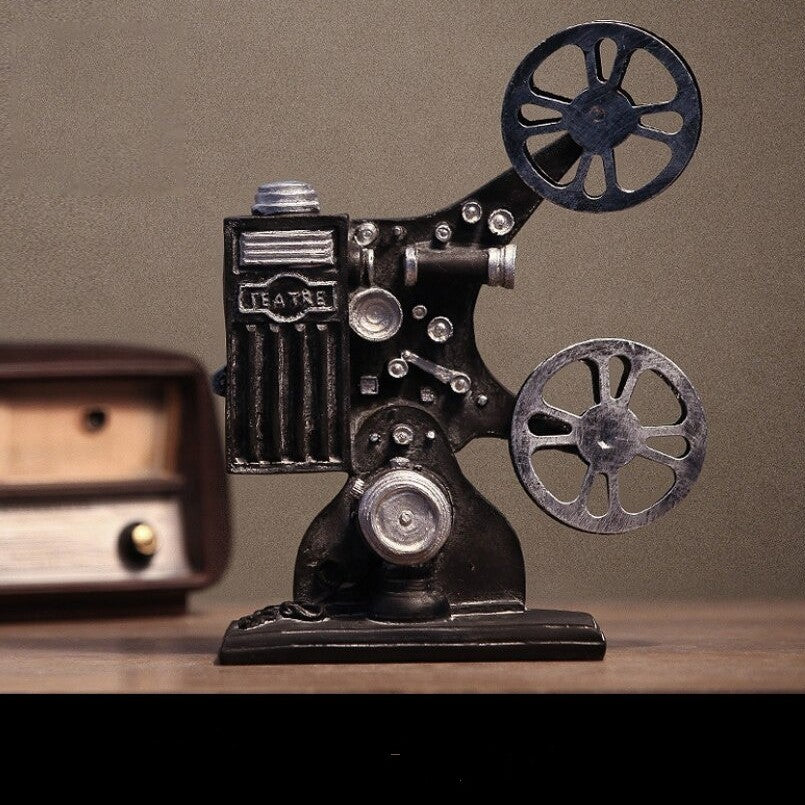 A side view of an old miniature film projector model which can be used for model building.