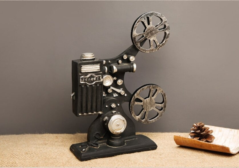 A retro mini film projector model used for model building.