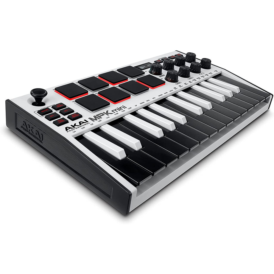 Compact MPK Mini MK3 MIDI keyboard controller with keys and beat pads