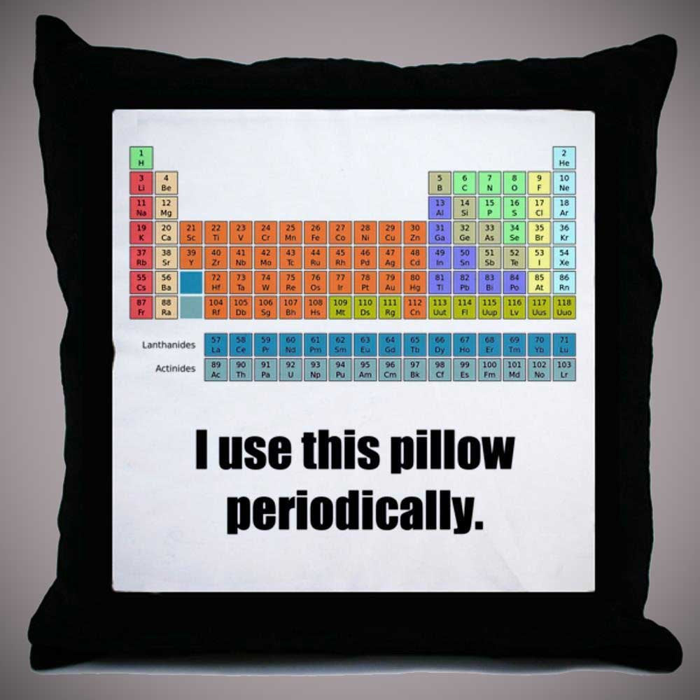 Periodic Table Throw Pillow - OddGifts.com