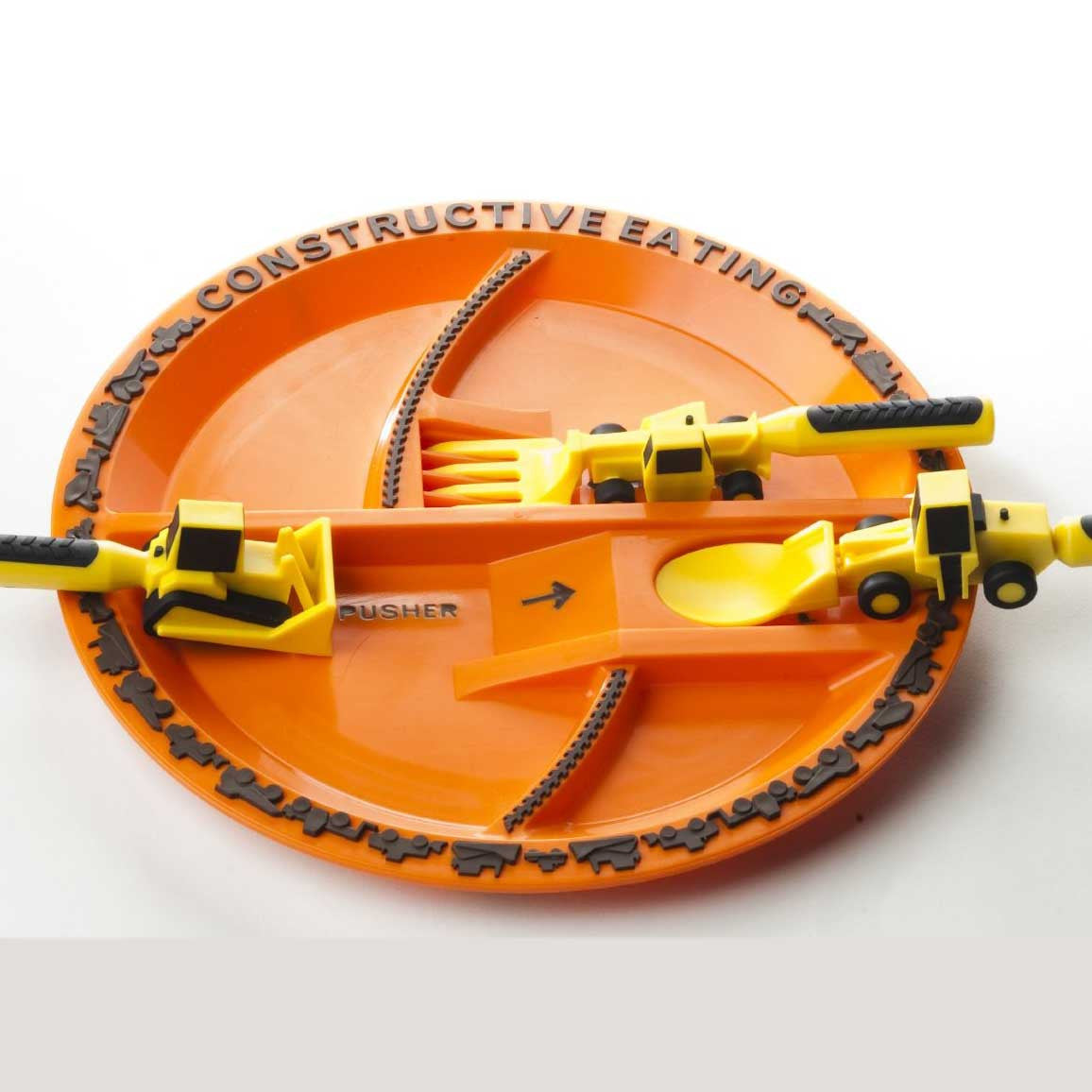 Kids Construction Plate and Utensils - OddGifts.com