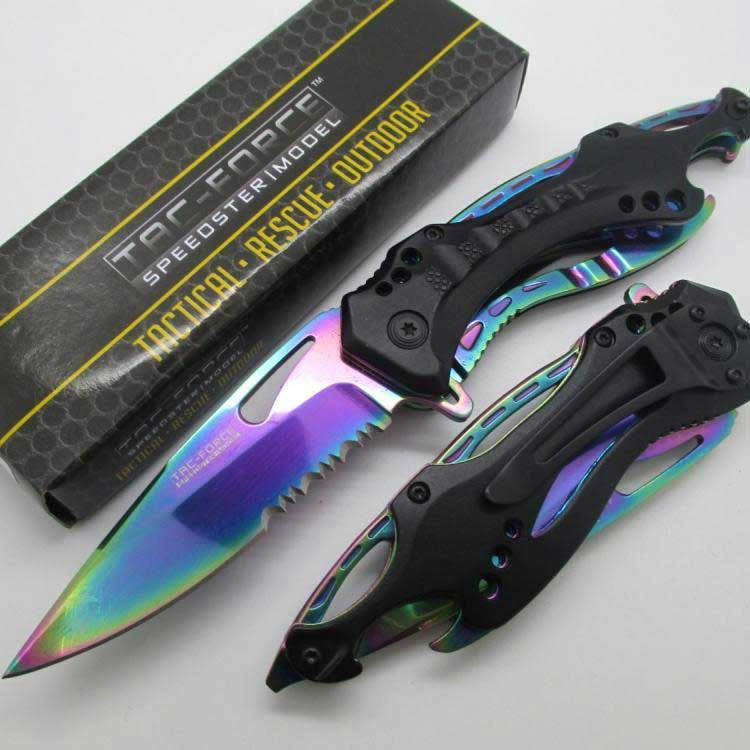 Rainbow Tactical Knife - OddGifts.com