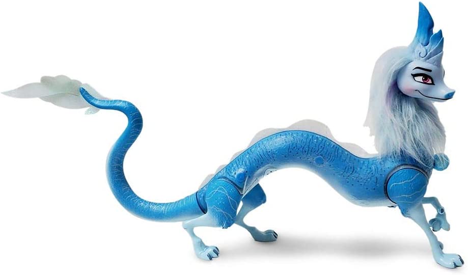 A cute blue and white Raya and the last dragon posable Sisu toy