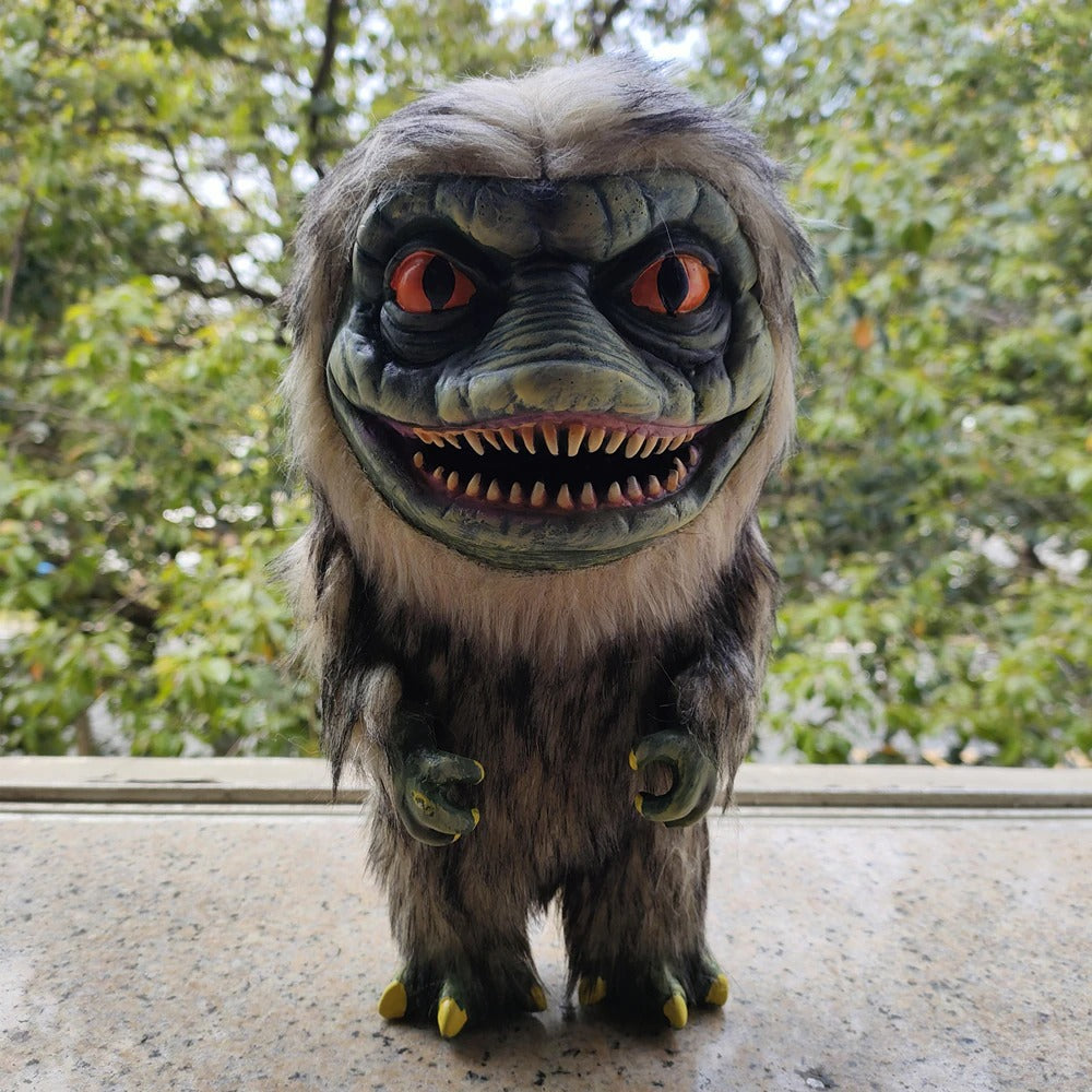 A scary looking Critter doll from the Critters movies