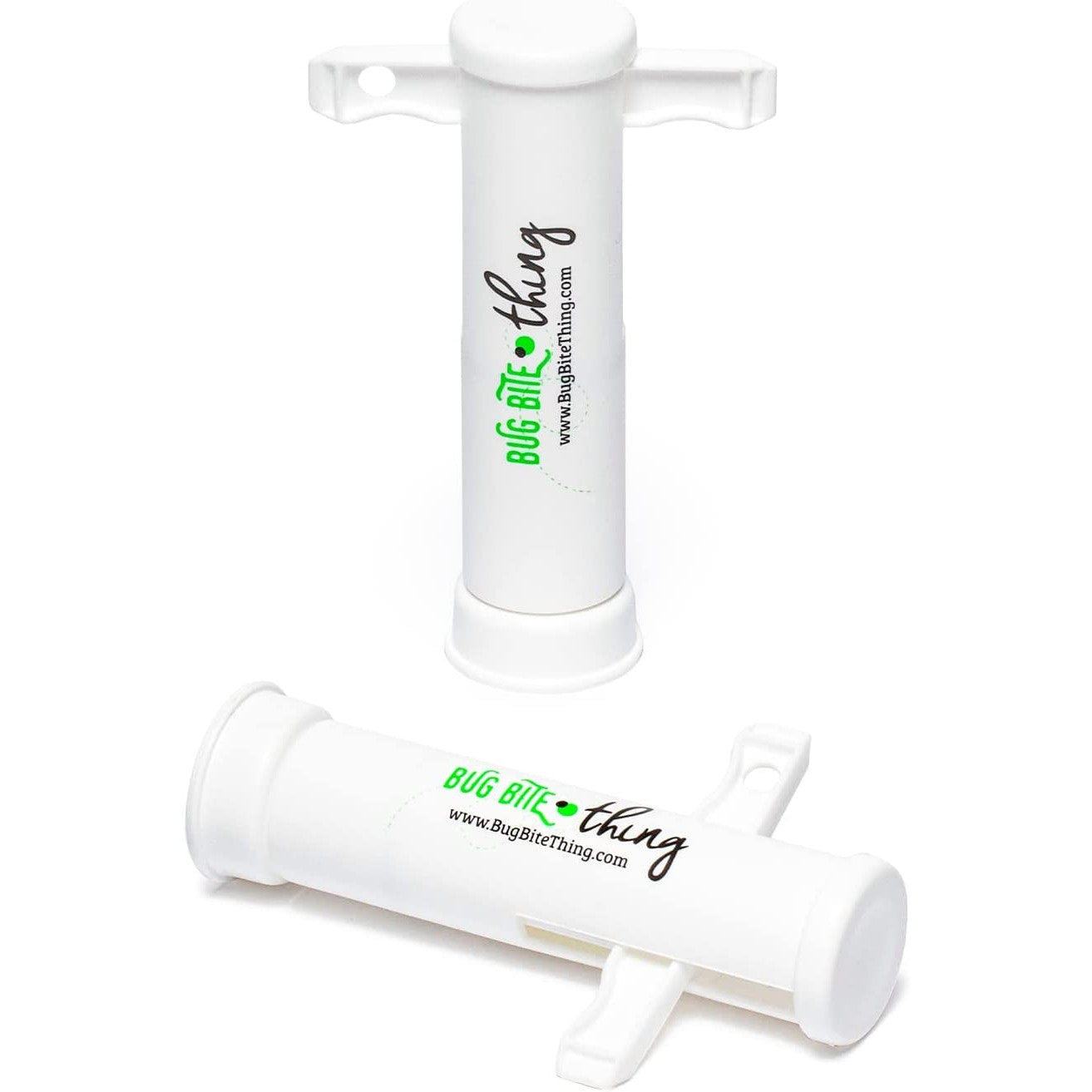 Two gadgets called, 'The Bug Bite Thing' which is used to relieve bug bite stings.