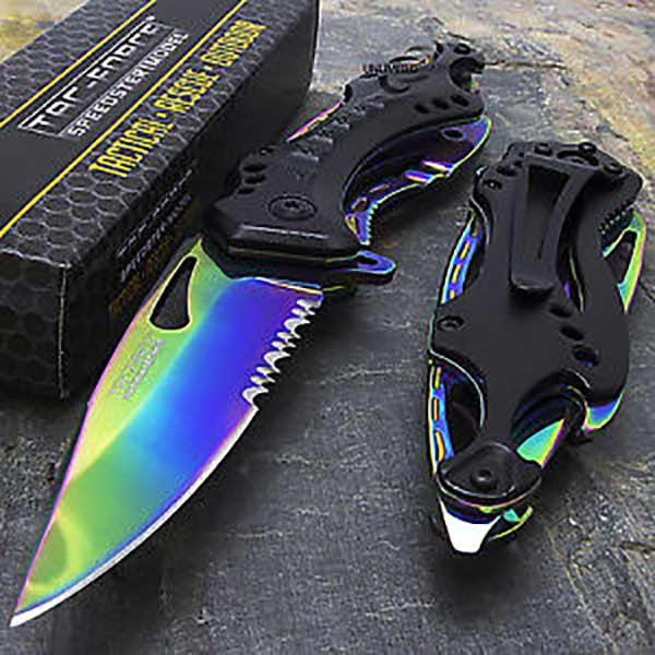 Rainbow Tactical Knife - OddGifts.com