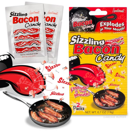 Sizzling Bacon Exploding Candy - OddGifts.com