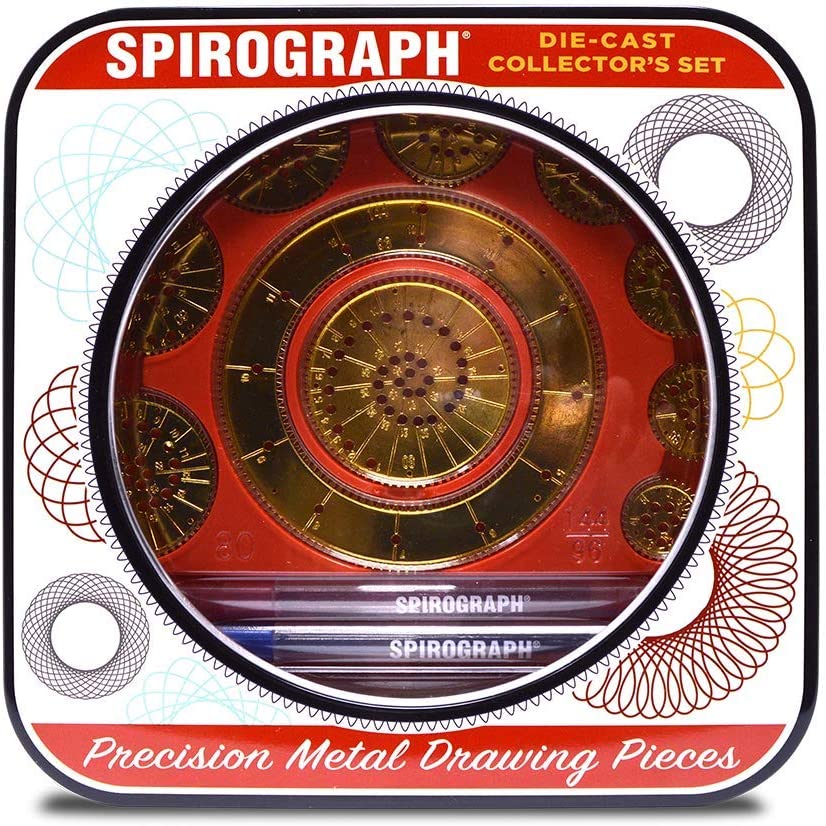 The front of the box for the 50th anniversary Spirograph collectors set.