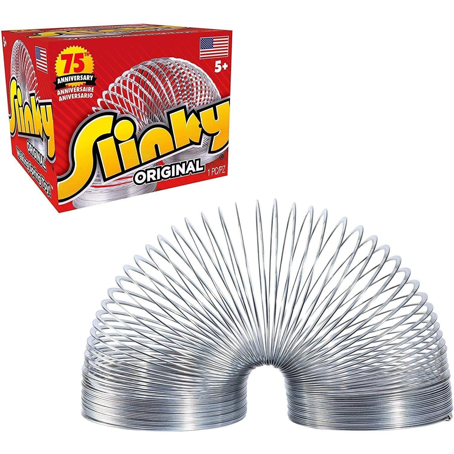 The original Slinky walking toy.