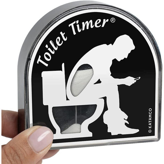 A funny gag gift device called Toilet Timer which gives you 5 minutes to use the bathroom.