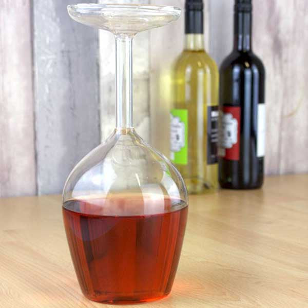 Upside Down Wine Glass - OddGifts.com